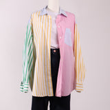 Chemise lignée multicolore