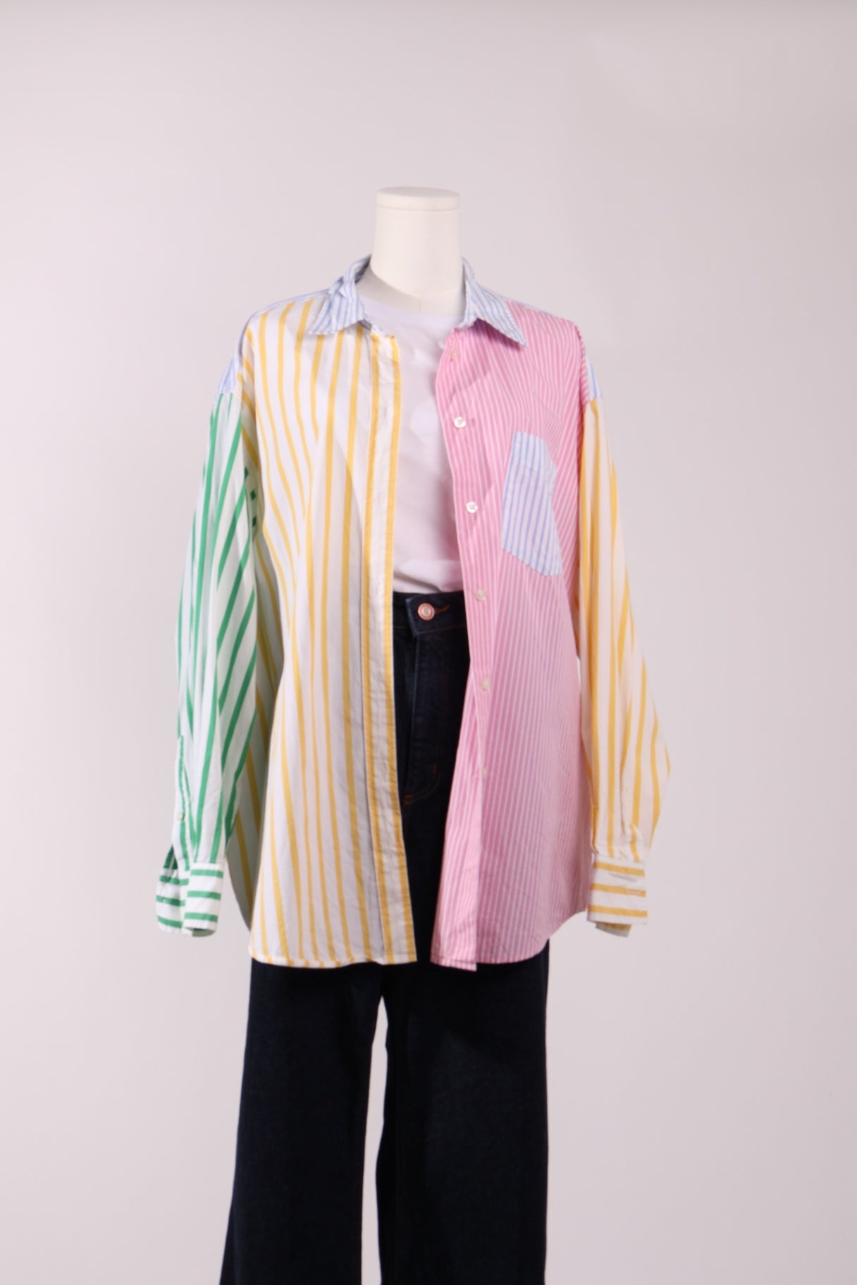 Chemise lignée multicolore