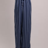 Pantalon fluide rayé taille élastique