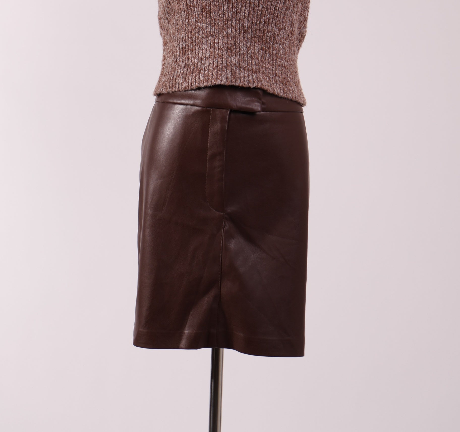 Mini jupe en faux cuir