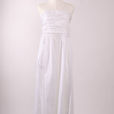 Robe maxi bustier dos nid d'abeille