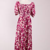 Robe maxi nid d’abeille blooming