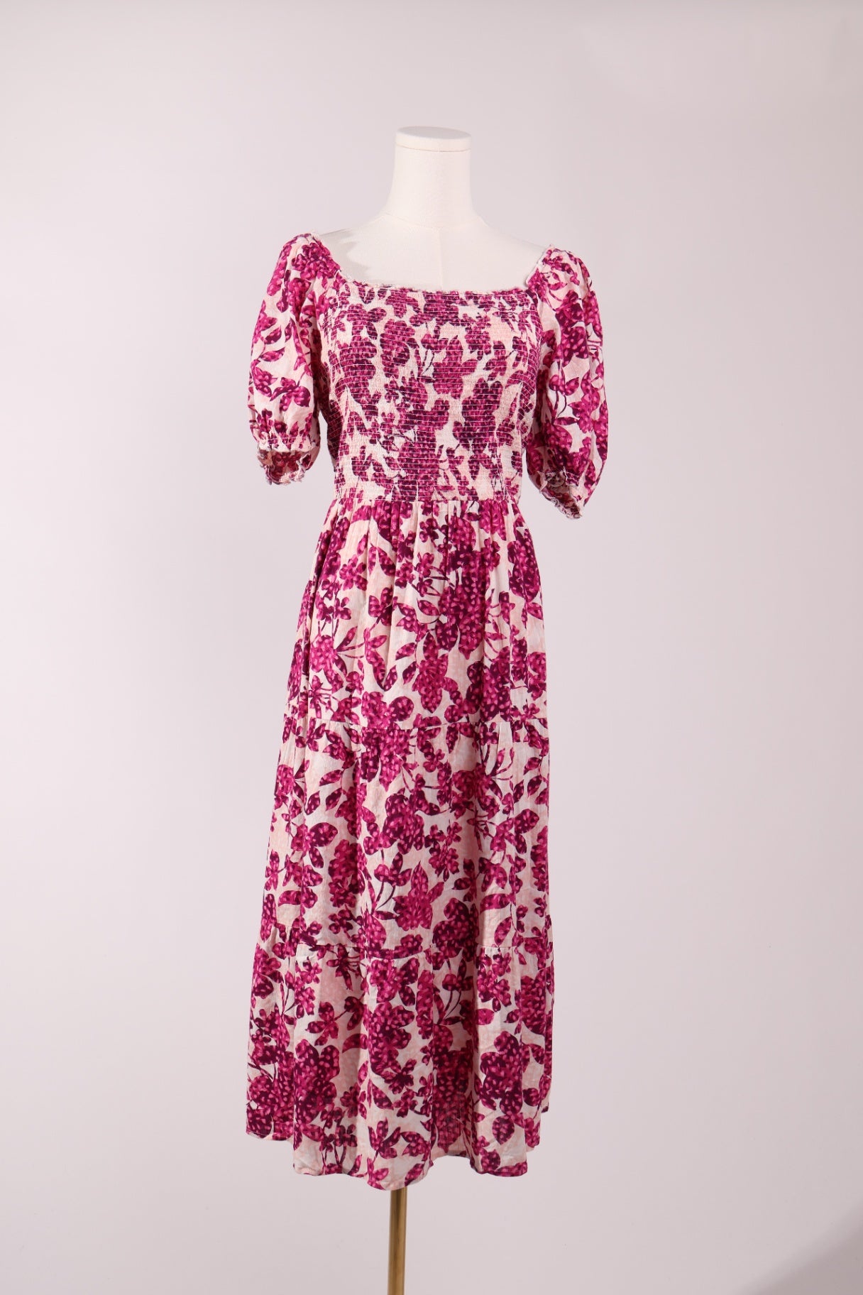 Robe maxi nid d’abeille blooming