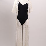 Cache-maillot en dentelle transparente