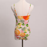 Maillot une-pièce fruits tropicaux