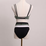 Bikini avec haut noué et bas taille haute