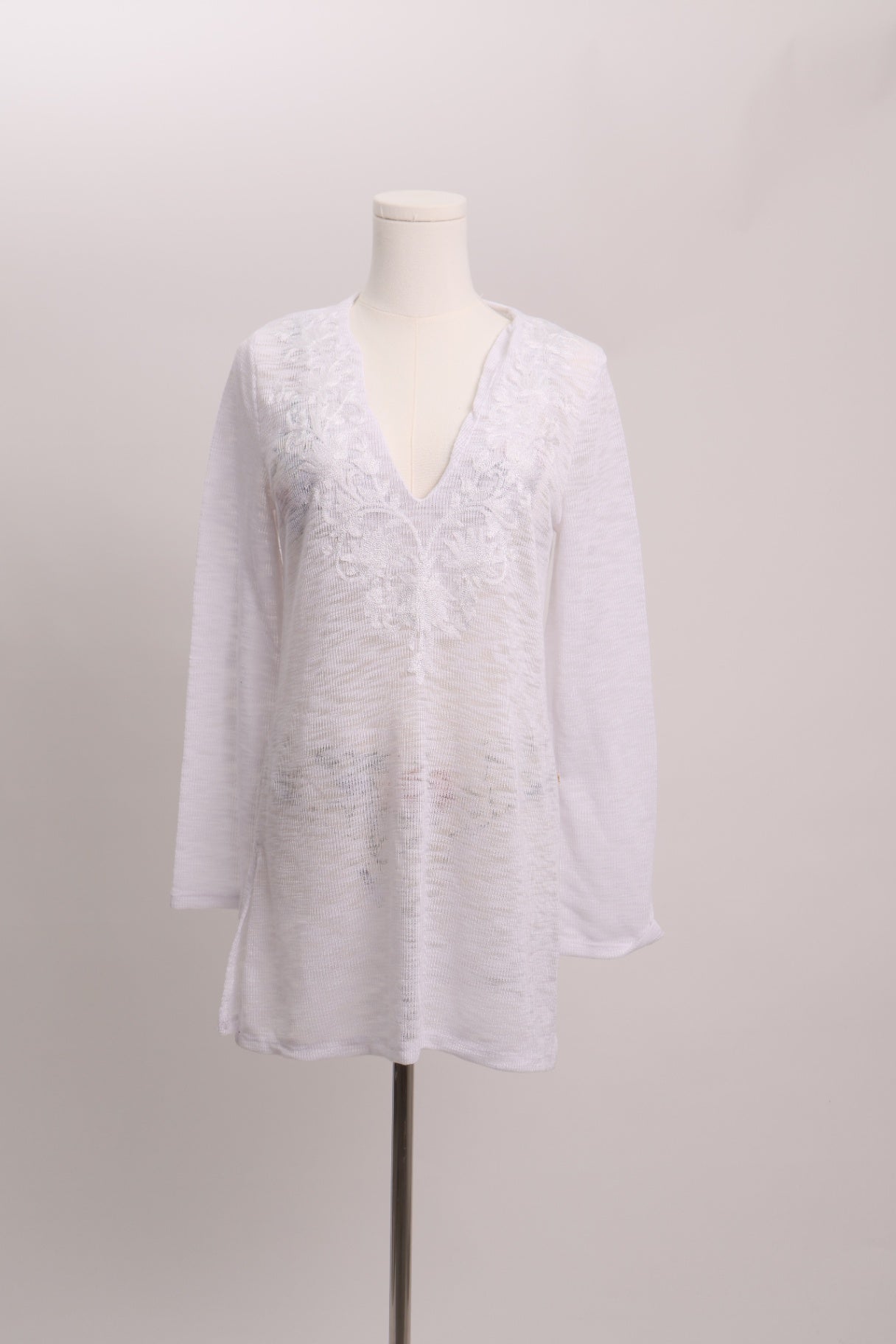 Cache-maillot transparent avec détails brodés