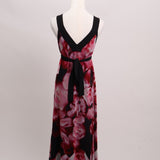 Robe maxi imprimé floral boucle au dos