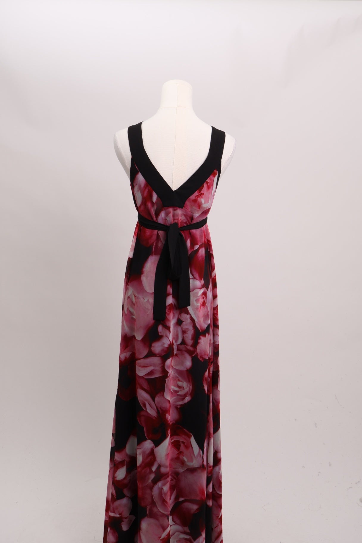 Robe maxi imprimé floral boucle au dos
