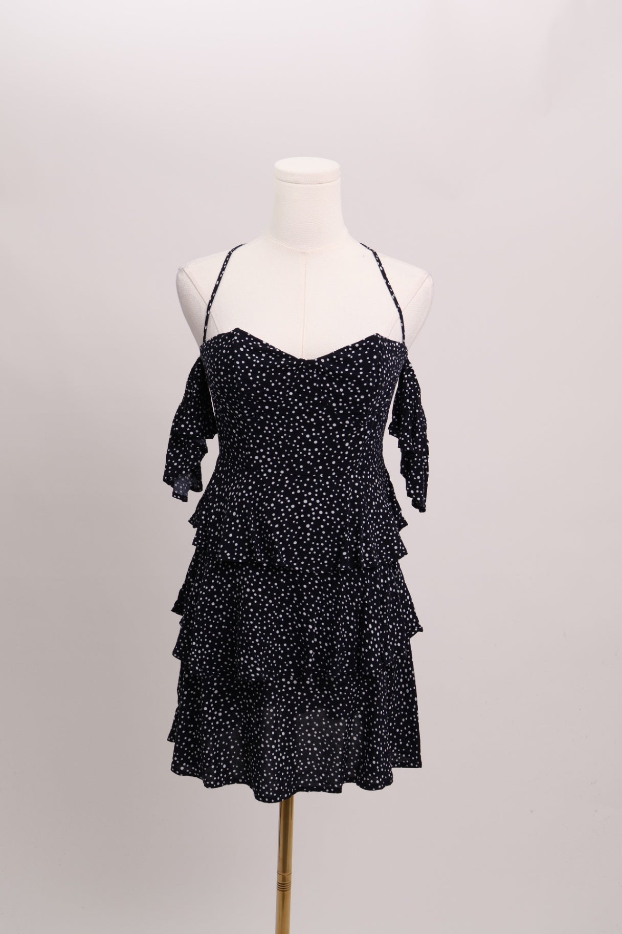 Robe courte à pois