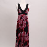 Robe maxi imprimé floral boucle au dos