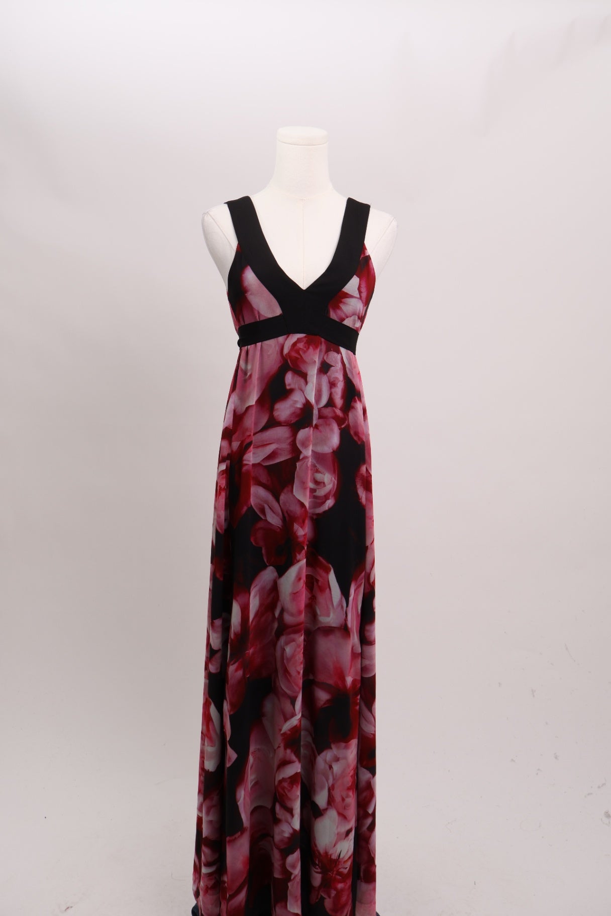 Robe maxi imprimé floral boucle au dos