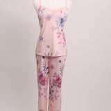 Ensemble de nuit en satiné rosé