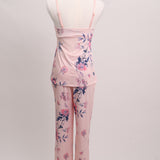 Ensemble de nuit en satiné rosé