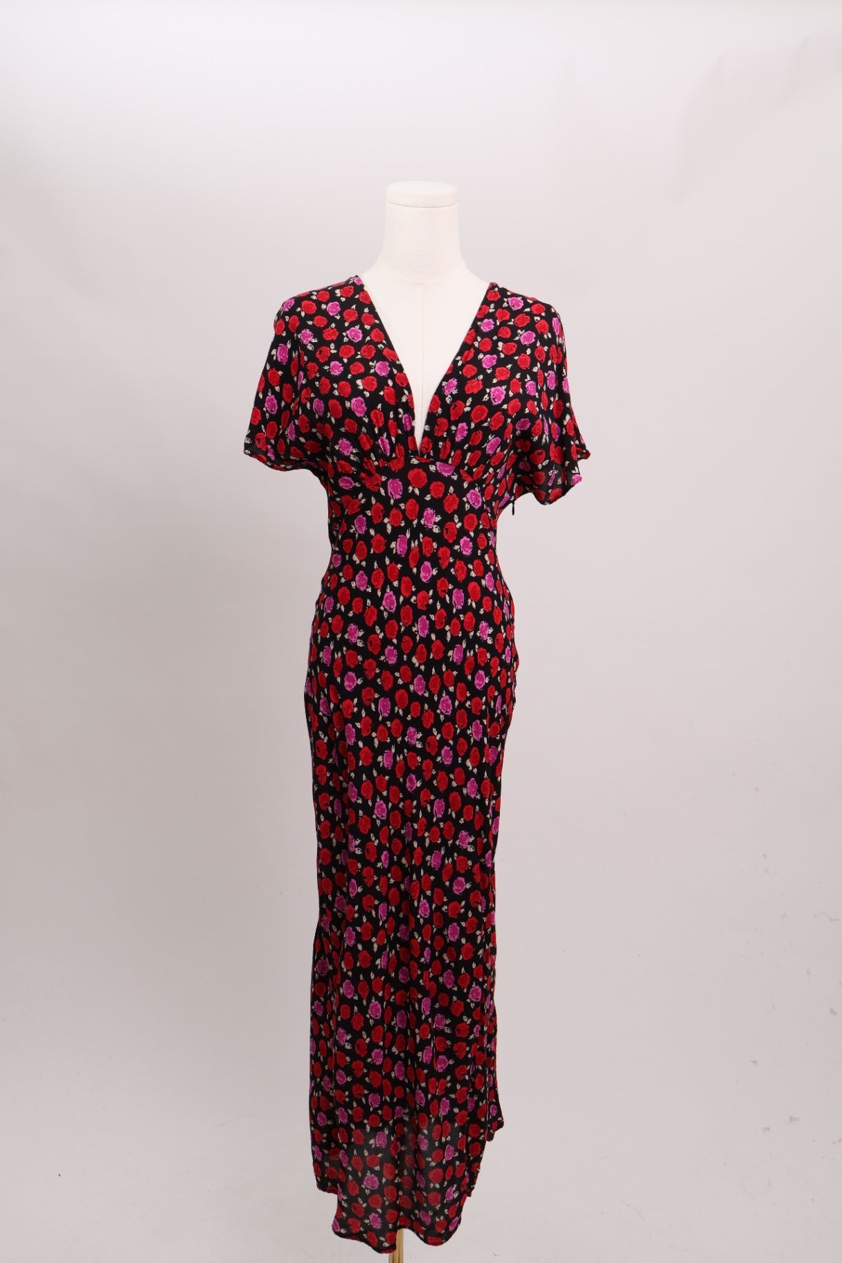 Robe maxi à fermeture éclair latérale