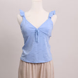 Camisole à bretelles volantées et dos ouvert à boucle