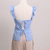 Camisole à bretelles volantées et dos ouvert à boucle