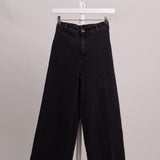 Jean taille haute jambe large