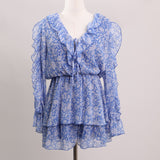 Robe d'été fleurie à manches longues