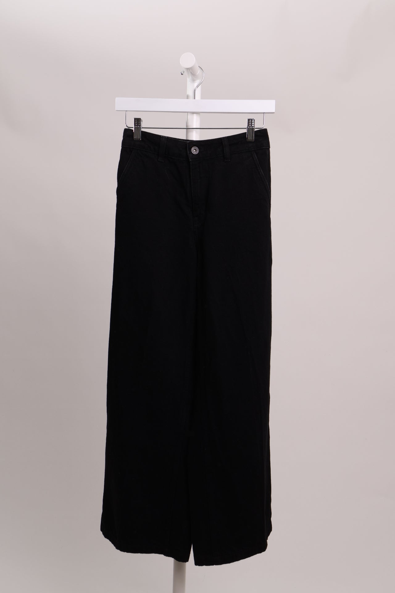 Jean ultra taille haute évasé et délavé