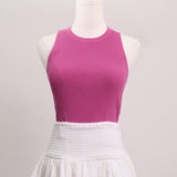 Camisole en maille rose texturée