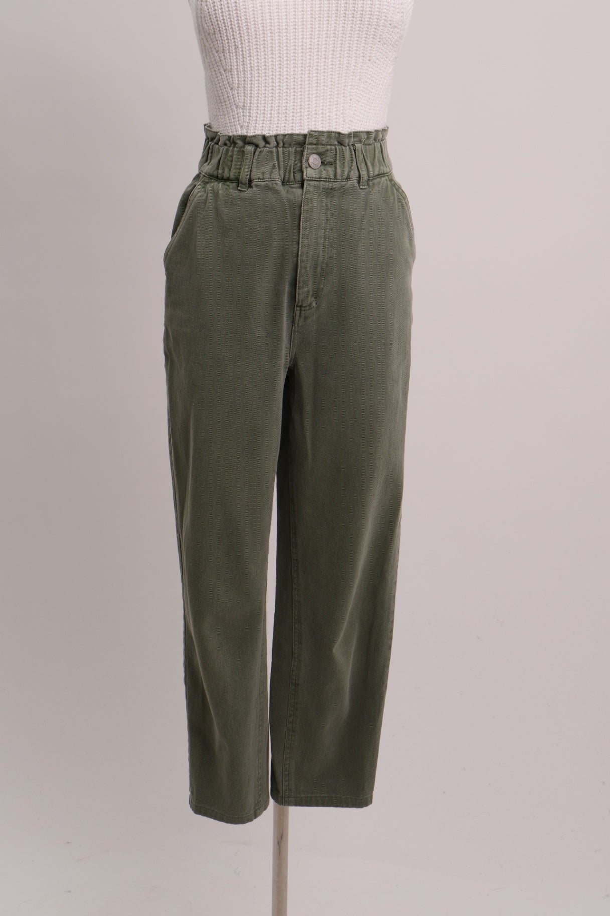 Pantalon taille haute ''barrel''