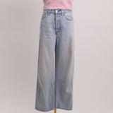 Jean Joli Thorax bleu pâle taille haute coupe droite