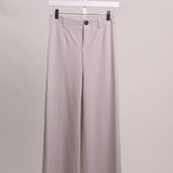 Pantalon gris taille haute jambe droite