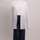 Chemise blanche en lin décontractée