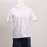 Chemise à col polo en dentelle