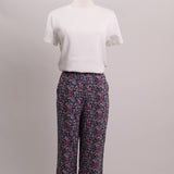 Pantalon 7/8 fleuri ample