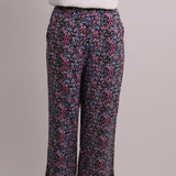 Pantalon 7/8 fleuri ample
