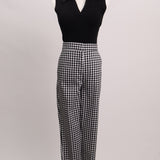 Pantalon ajusté carroté avec bande élastique à l'arrière 