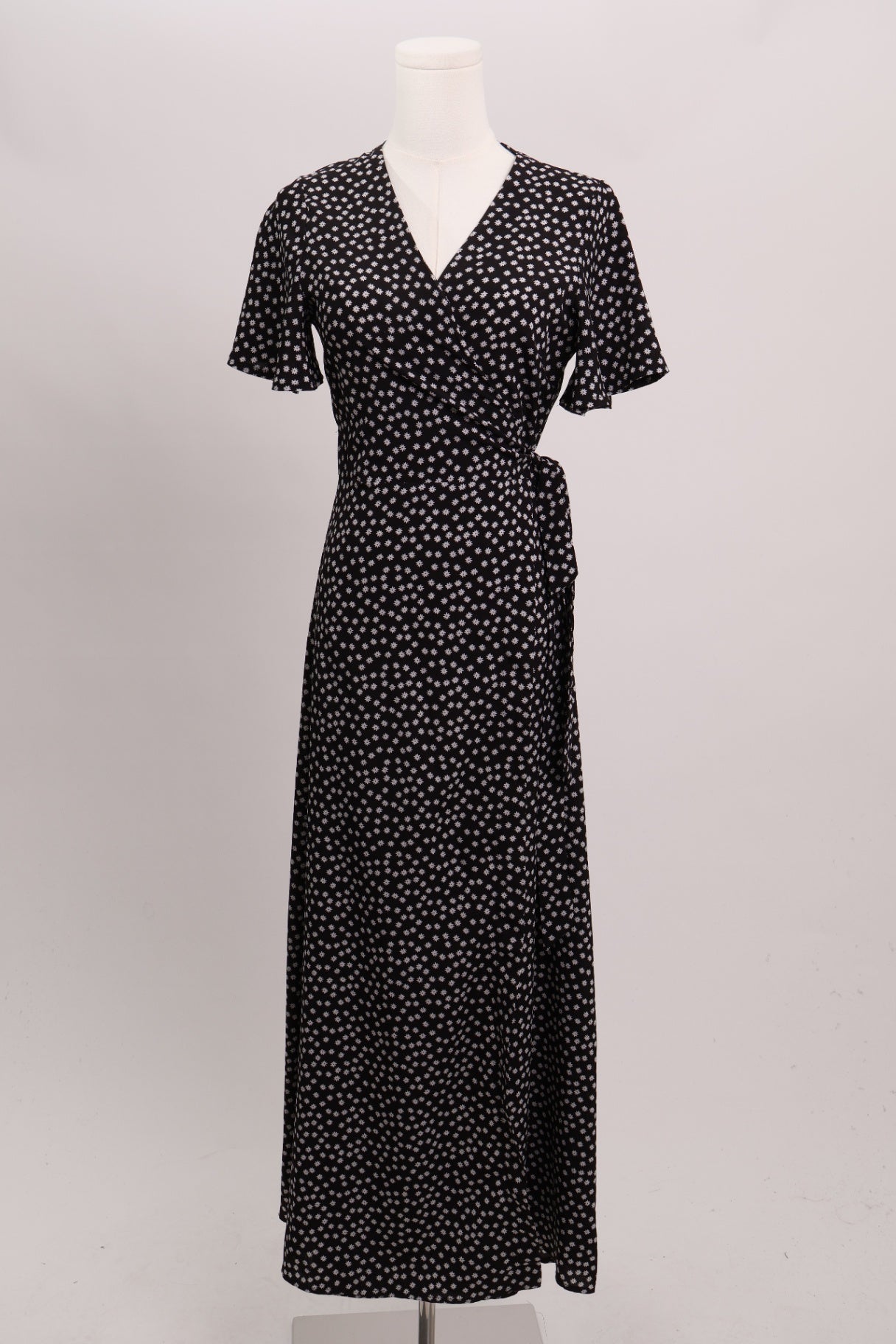 Robe portefeuille à motif marguerites