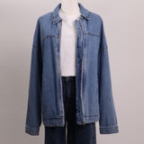 Veste en denim à fermeture éclair