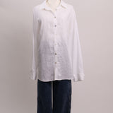 Chemise blanche en lin décontractée