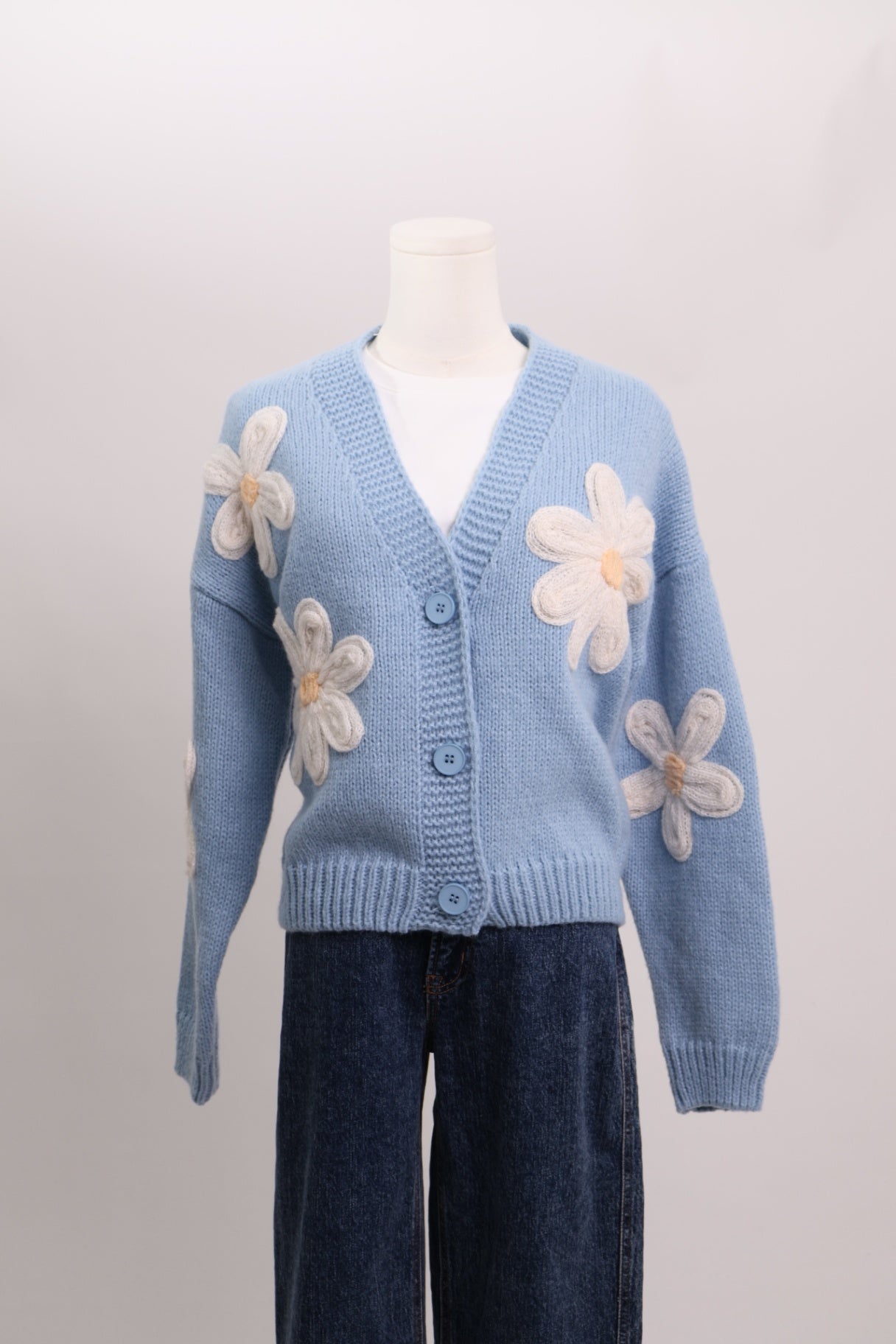 Cardigan à marguerites 3D