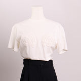 T-shirt avec appliqués coquillage