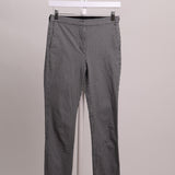 Pantalon ajusté taille haute à carreaux noir et blanc