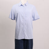 Chemise lignée bleu et blanc décontractée