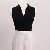 Camisole décolletée en V avec col polo