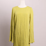 Robe lime texturée à manches longues