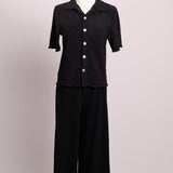 Ensemble plissé noir Mango
