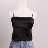 Camisole satiné dos ouvert avec lacets
