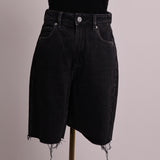 Bermuda en denim taille haute