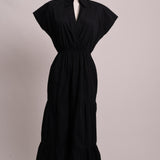 Robe longue croisée au devant