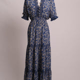 Robe bohème longue à taille élastique