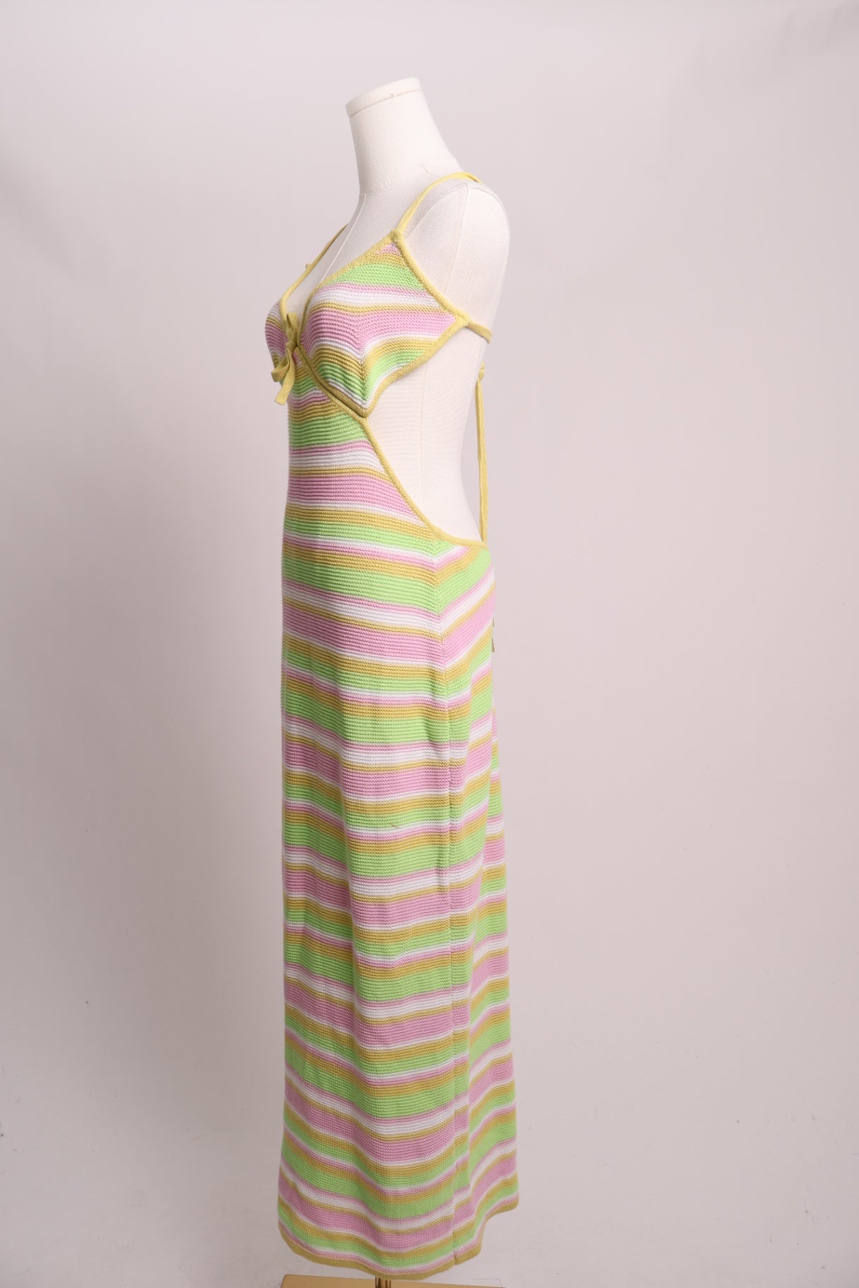 Robe longue en maille colorée 