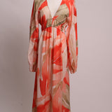 Robe fluide à imprimé coloré