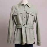 Veste en denim avec ceinture intégrée